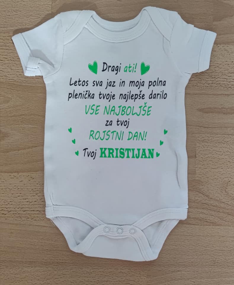 Bombažni otroški bodiji po meri